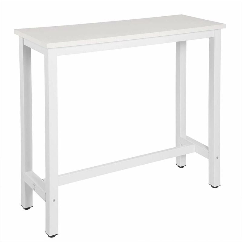 foto del prodotto tavolo da bar 120 cm tavolino cucina da contatore tavolino alta da caff bianco woltu