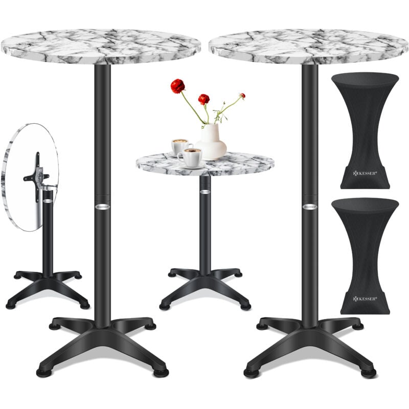 foto del prodotto tavolo da bar 2in1 pieghevole tavolo da bistrot piano in alluminio acciaio inox altezza regolabile 70cm 115cm tavolo per feste matrimonio indoor 