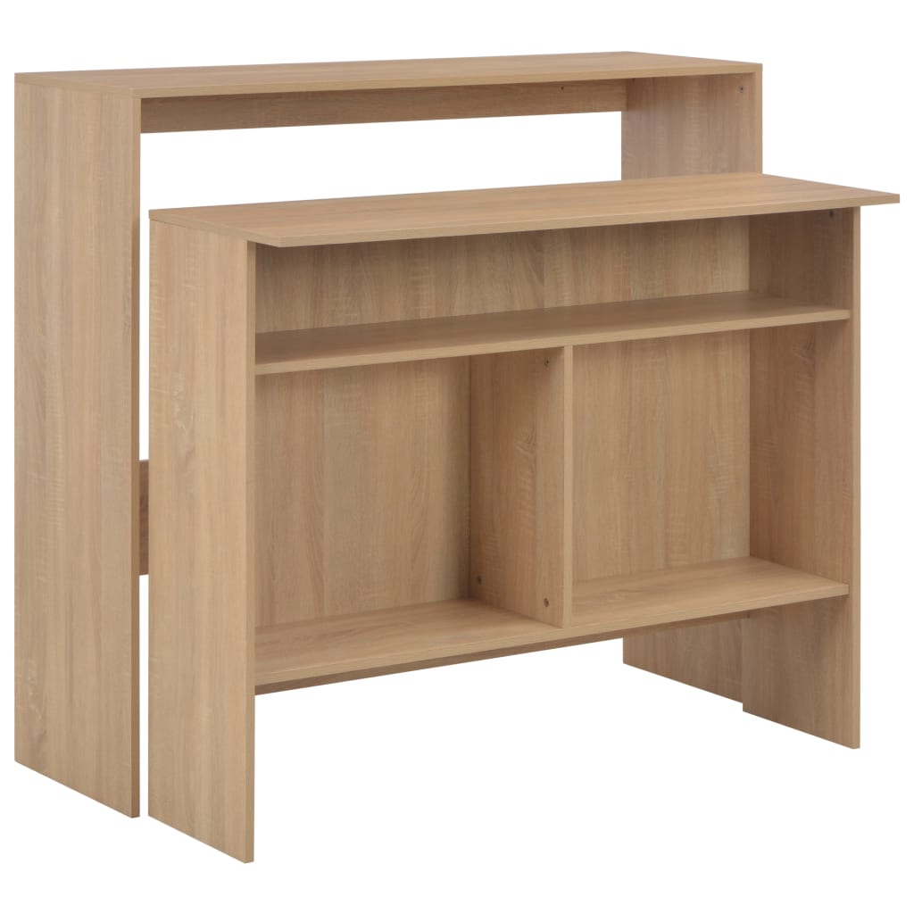foto del prodotto tavolo da bar a 2 livelli rovere 130x40x120 cm cod mxl 73507
