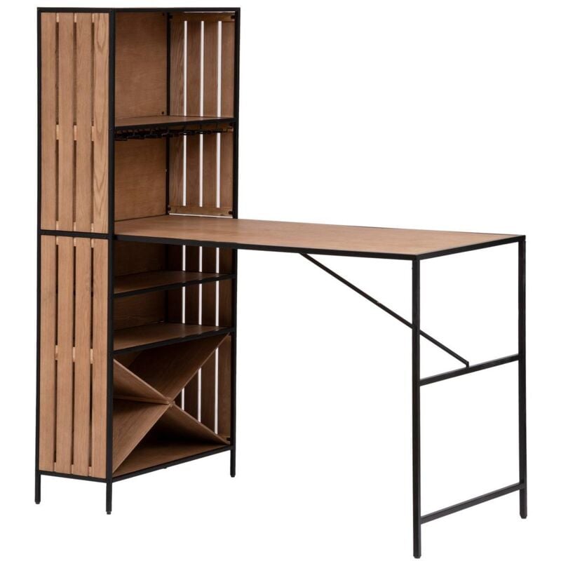 foto del prodotto tavolo da bar bakos in legno e metallo 153x80cm atmosphera cr ateur d int rieur