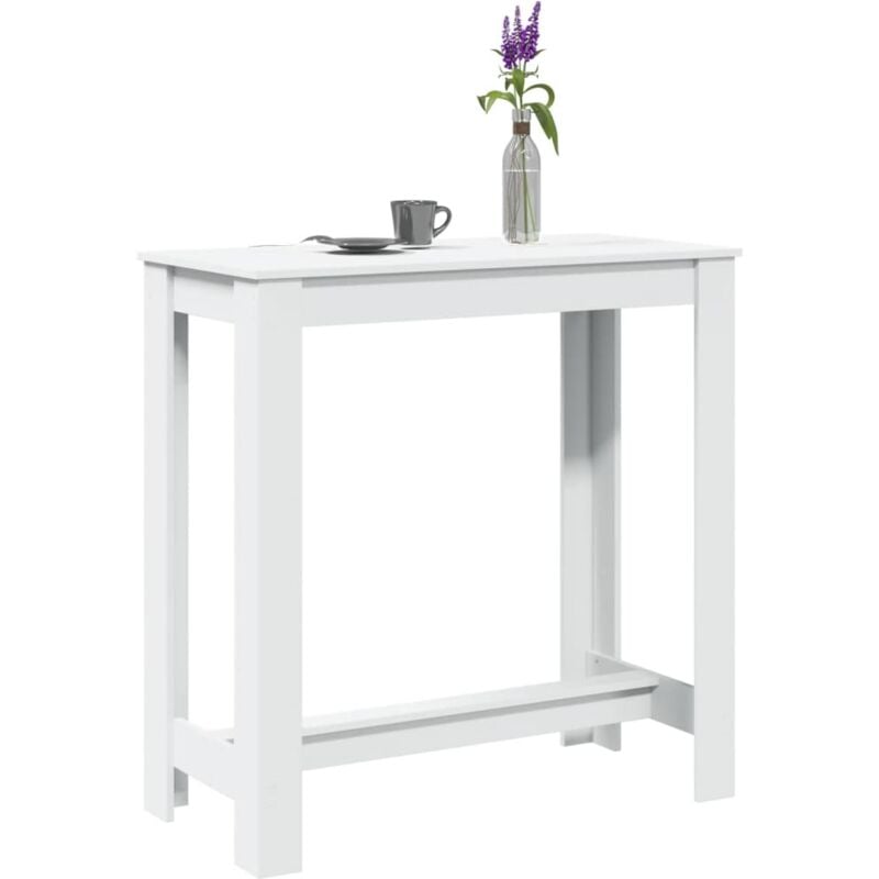 foto del prodotto tavolo da bar bianco 102x50x103,5 cm in legno multistrato vidaxl