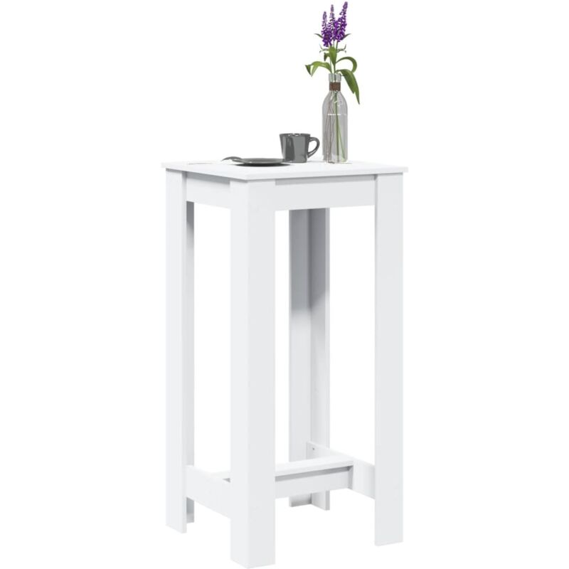 foto del prodotto tavolo da bar bianco 51x50x103,5 cm in truciolato - vidaxl