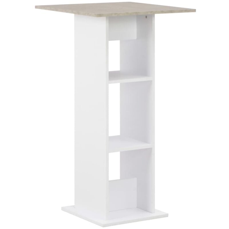 foto del prodotto tavolo da bar bianco e cemento 60x60x110 cm - vidaxl