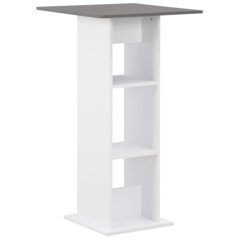 foto del prodotto tavolo da bar bianco e grigio antracite 60x60x110 cm vidaxl