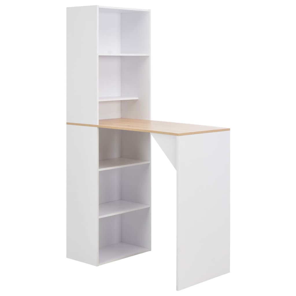 foto del prodotto tavolo da bar con mobiletto bianco 115x59x200 cm cod mxl 5924
