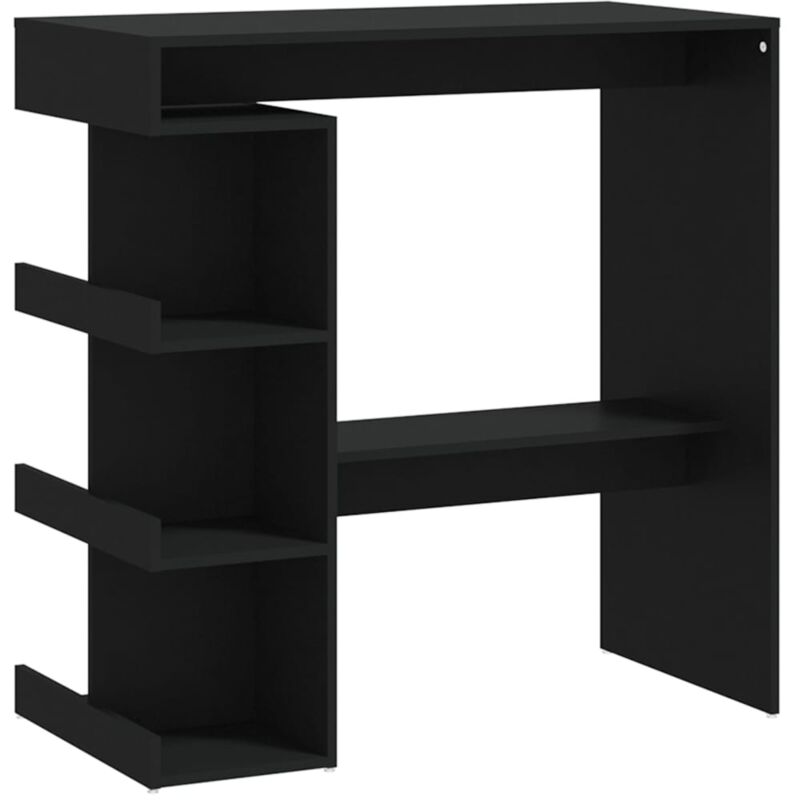 foto del prodotto tavolo da bar con ripiani nero 100x50x101,5 cm in truciolato vidaxl