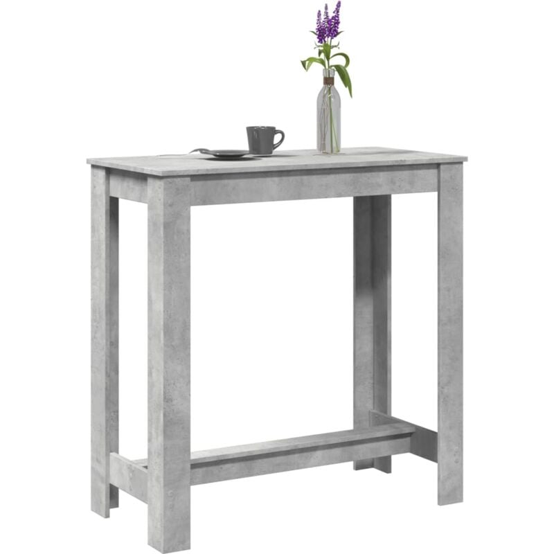 foto del prodotto tavolo da bar grigio cemento 102x50x103,5 cm legno multistrato vidaxl