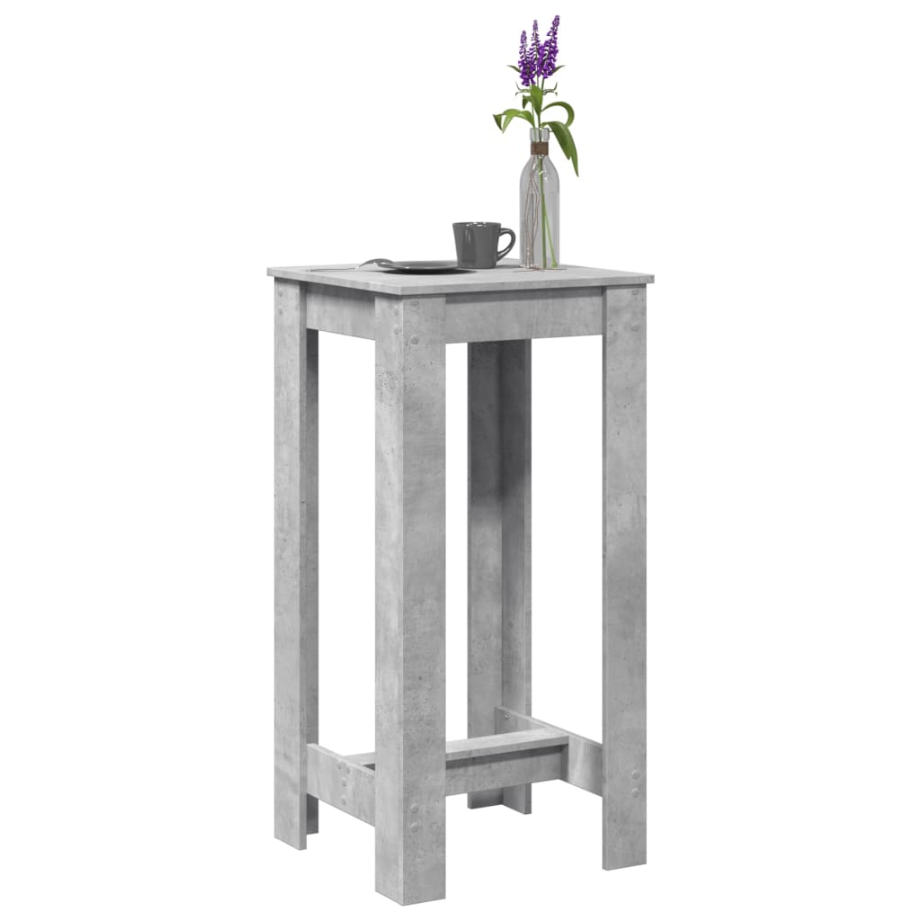 foto del prodotto tavolo da bar grigio cemento 51x50x103,5cm in legno multistrato