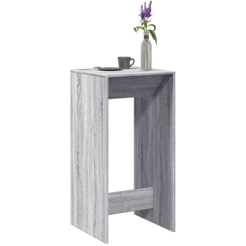 foto del prodotto tavolo da bar grigio sonoma 51x50x103,5 cm in legno multistrato vidaxl