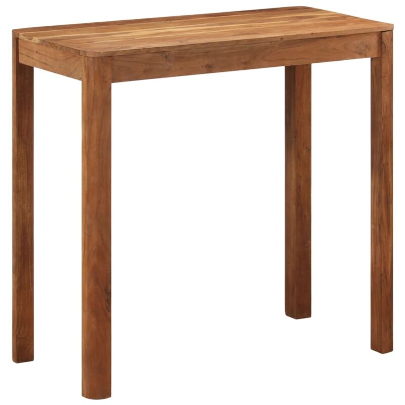 foto del prodotto tavolo da bar in legno acacia con finitura ambra 110x55x106 cm vidaxl