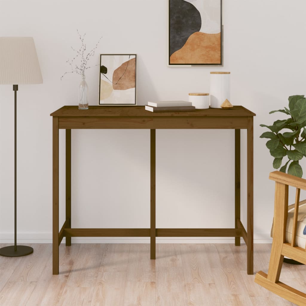 foto del prodotto tavolo da bar miele 140x80x110 cm in legno massello di pino cod mxl 15542