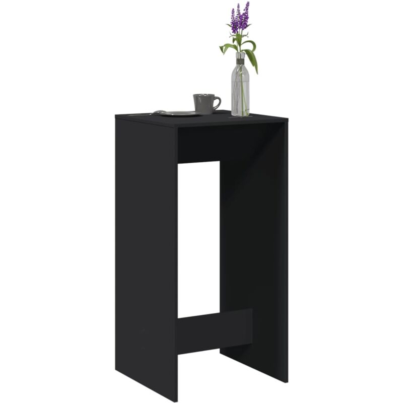 foto del prodotto tavolo da bar nero 51x50x103,5 cm in legno multistrato vidaxl