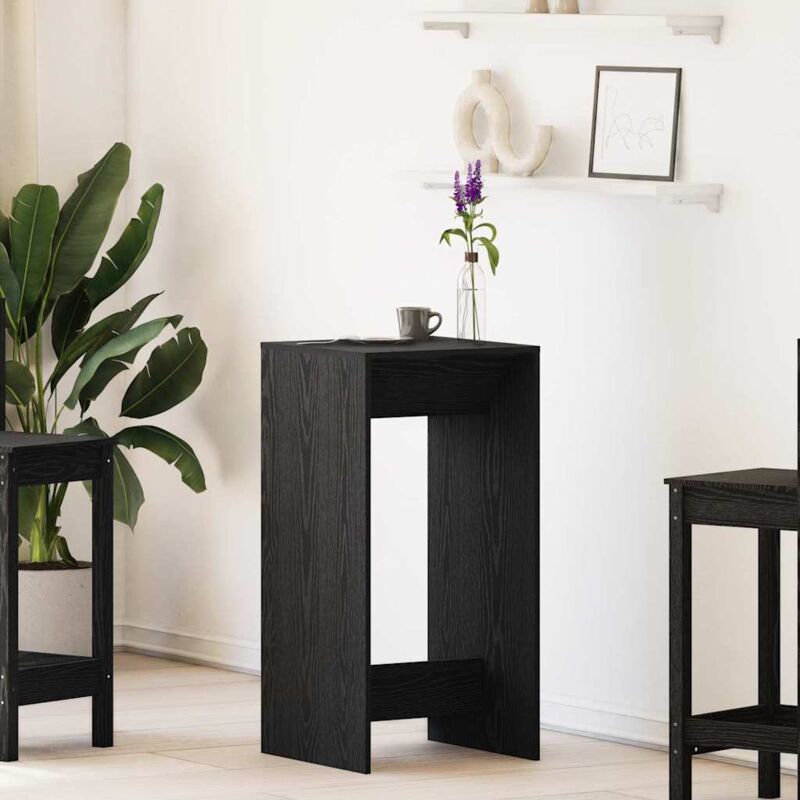 foto del prodotto tavolo da bar nero rovere 51x50x103,5 cm legno ingegnerizzato vidaxl