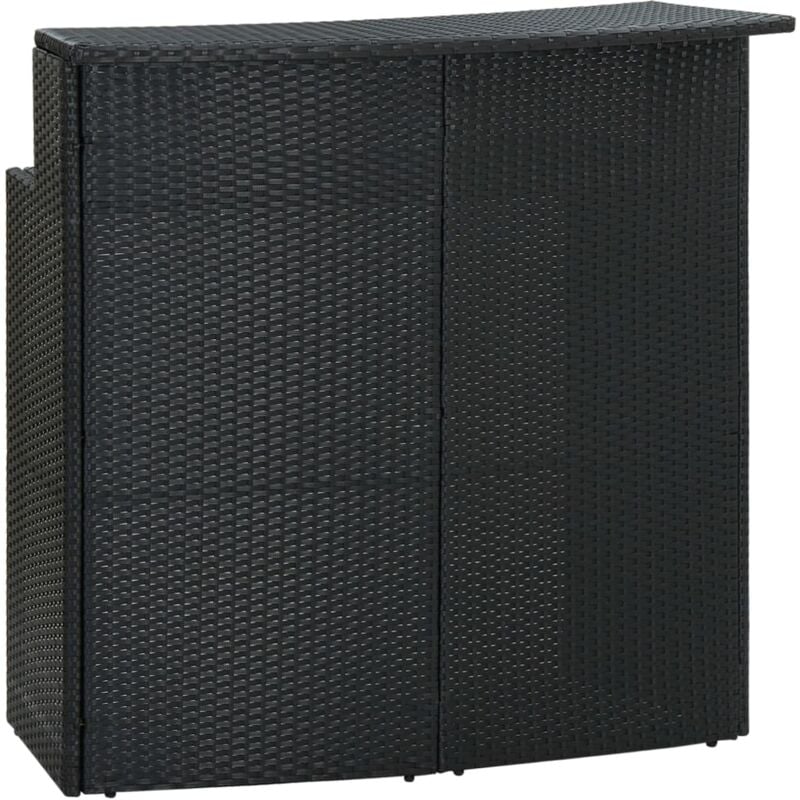foto del prodotto tavolo da bar per esterni nero 120x55x110 cm in polyrattan vidaxl