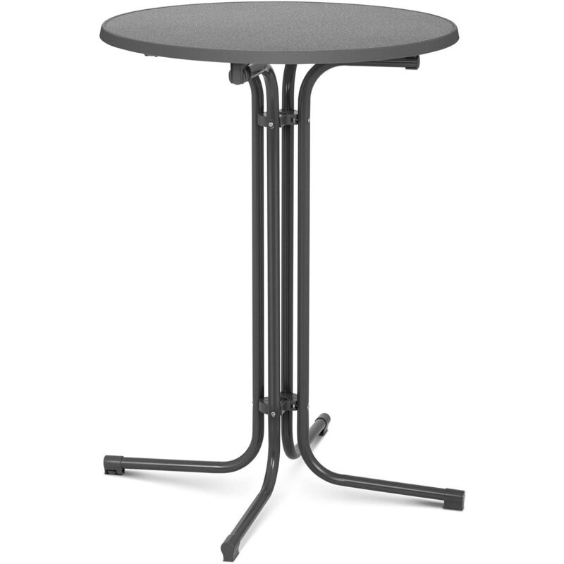 foto del prodotto tavolo da bar pieghevole tavolino altro da bistro chiosco rotondo 80 cm grigio