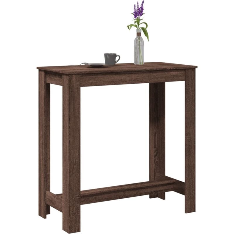 foto del prodotto tavolo da bar rovere marrone 102x50x103,5 cm legno multistrato vidaxl