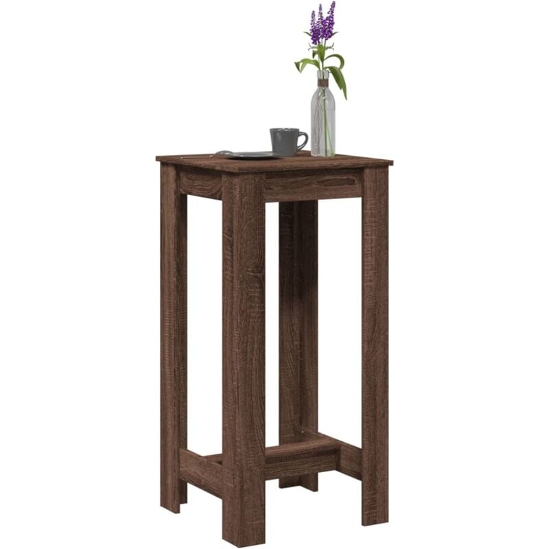 foto del prodotto tavolo da bar rovere marrone 51x50x103,5 cm in truciolato vidaxl