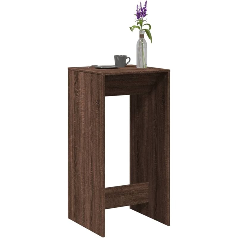 foto del prodotto tavolo da bar rovere marrone 51x50x103,5 cm in truciolato vidaxl