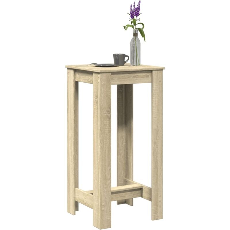 foto del prodotto tavolo da bar rovere sonoma 51x50x103,5 cm in legno multistrato vidaxl