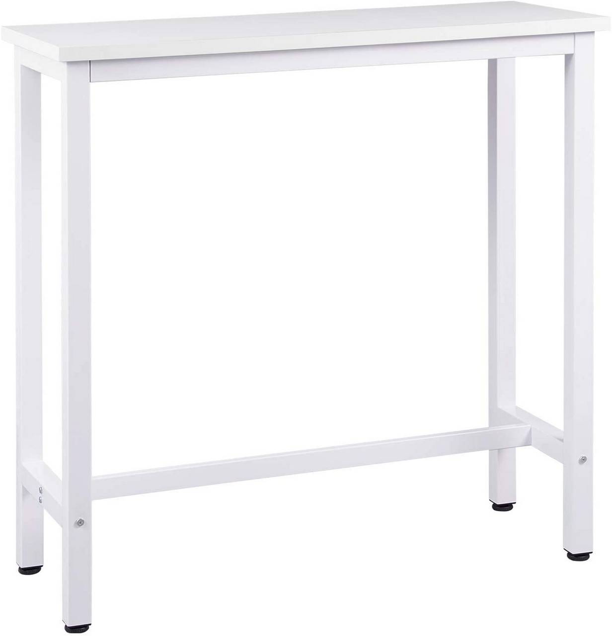foto del prodotto tavolo da bar tavolo da bistrot struttura in metallo piano in truciolare tavolo alto tavolo da pranzo 100 cm bianco 190000008