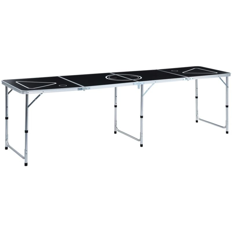 foto del prodotto tavolo da beer pong pieghevole 240 cm nero vidaxl