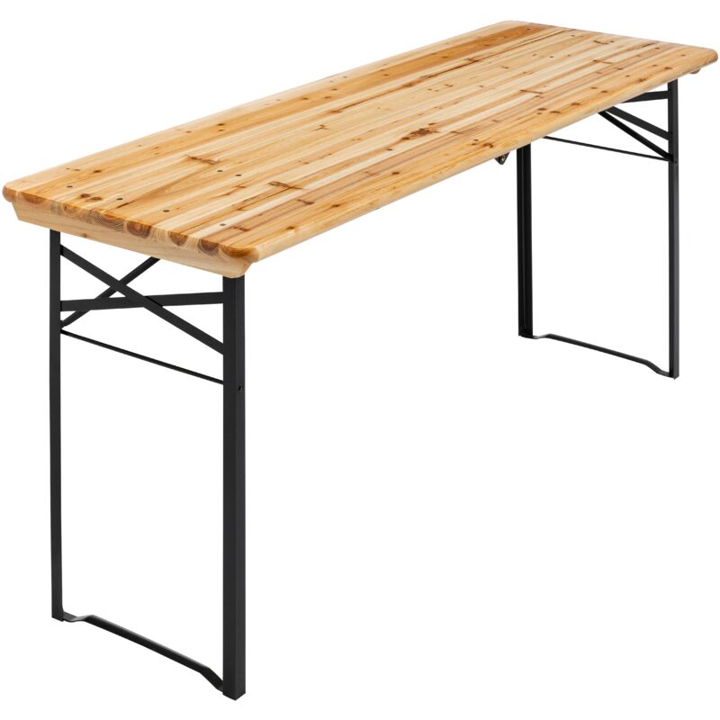 foto del prodotto tavolo da birreria pieghevole in legno da 180 cm