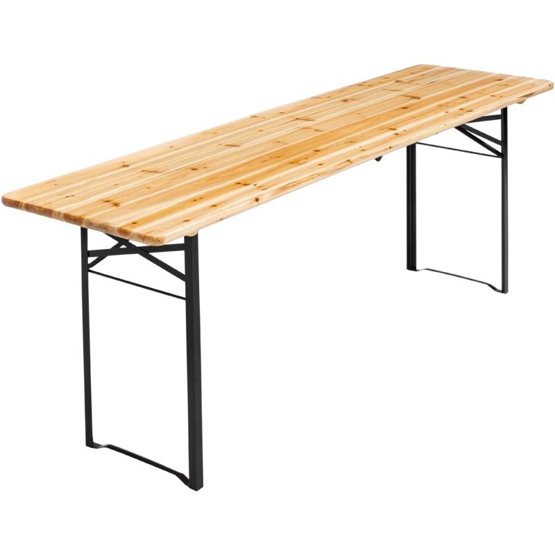 foto del prodotto tavolo da birreria pieghevole in legno da 218 cm