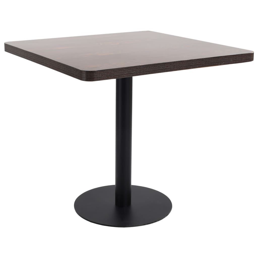 foto del prodotto tavolo da bistr marrone scuro 80x80 cm in mdfcod mxl 97198