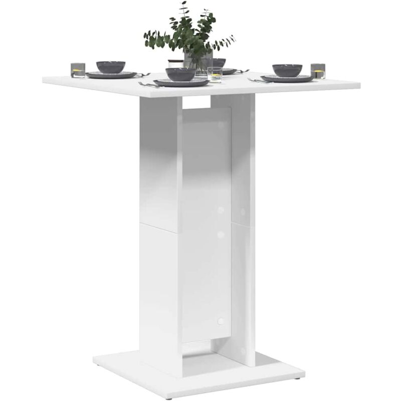 foto del prodotto tavolo da bistrot bianco 60x60x75 cm in legno multistrato vidaxl
