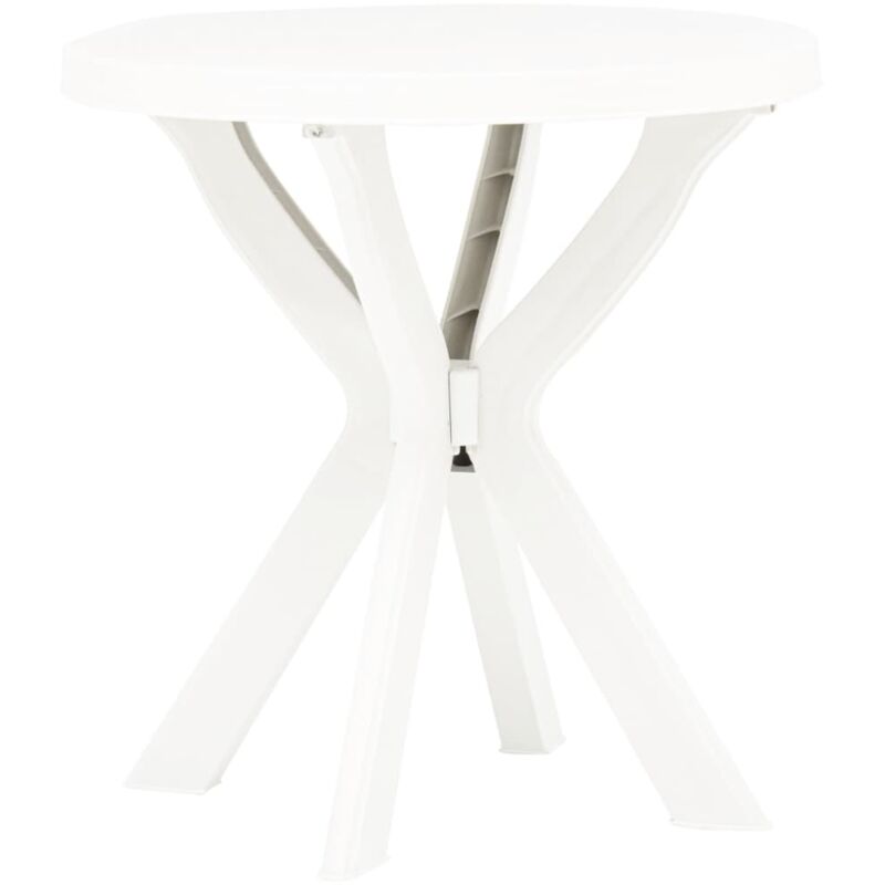 foto del prodotto tavolo da bistrot bianco ø70 cm in plastica - vidaxl