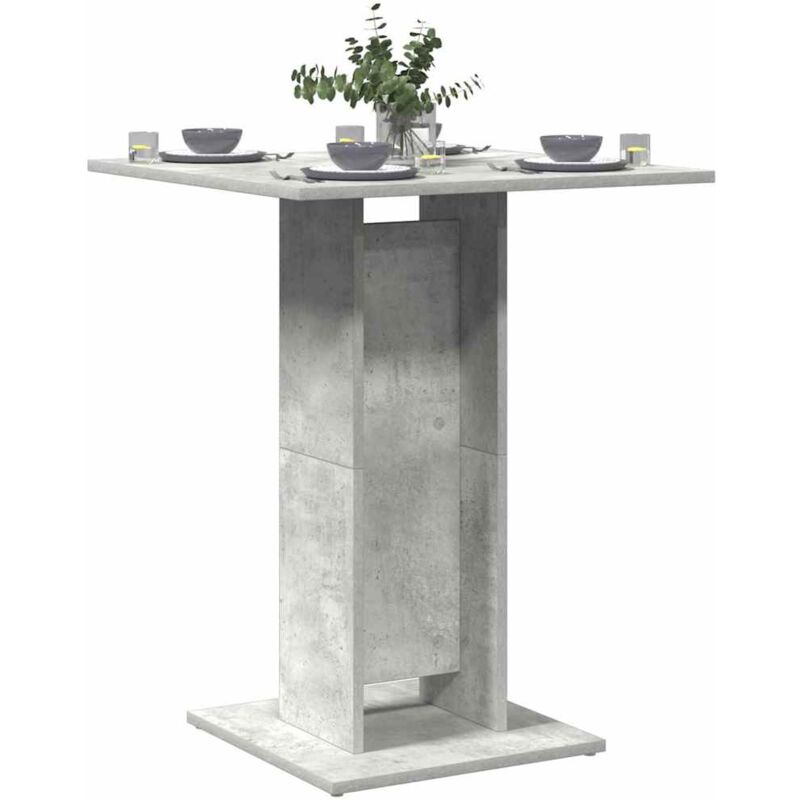 foto del prodotto tavolo da bistrot grigio cemento 60x60x75 cm legno multistrato vidaxl