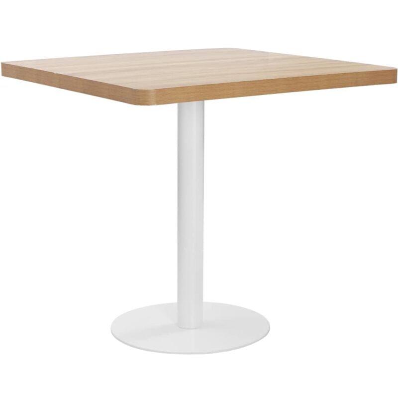 foto del prodotto tavolo da bistrot marrone chiaro 80x80 cm in mdf vidaxl