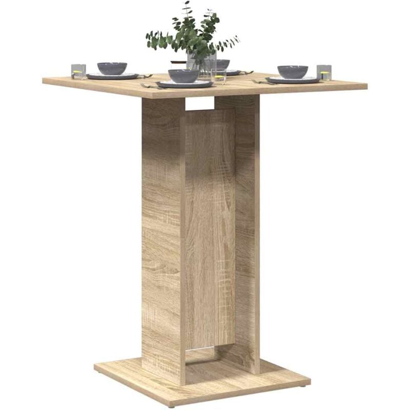 foto del prodotto tavolo da bistrot rovere sonoma 60x60x75 cm legno multistrato vidaxl