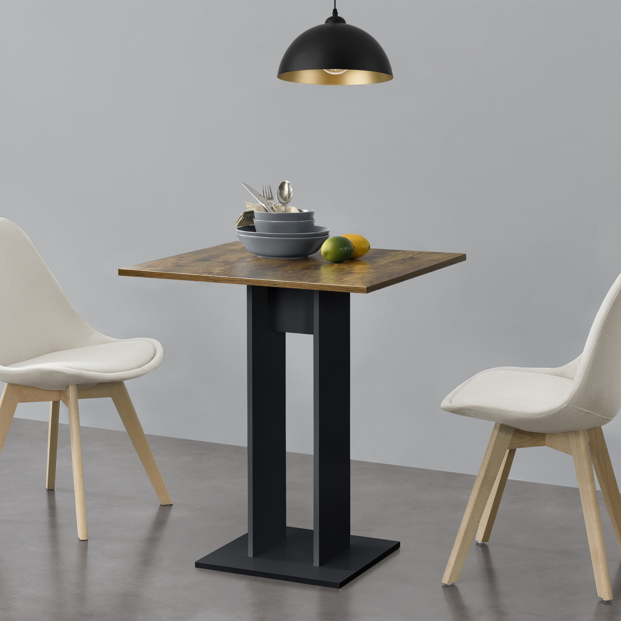 foto del prodotto tavolo da cucina di forma quadrata 65 x 65 x 78 cm tavolo da pranzo per monolocali studio tavolo fino a 2 posti 