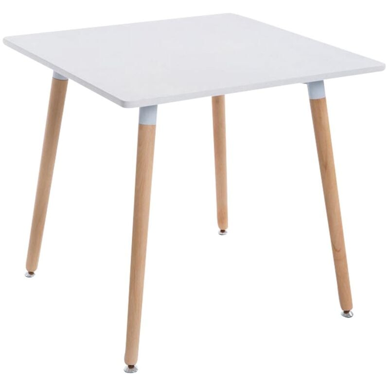 foto del prodotto tavolo da cucina tavolino quadrato 4 gambe in legno chiaro 80x80 cm tab10008