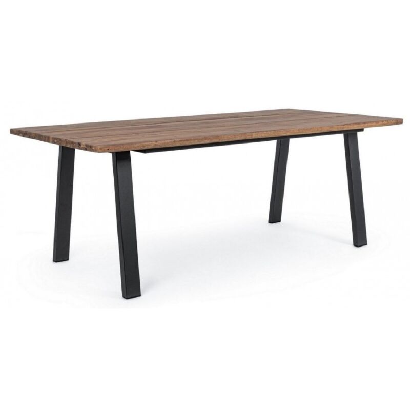 foto del prodotto tavolo da esterno 200 x 100 cm legno di acacia e gambe in acciaio verniciato antracite licata
