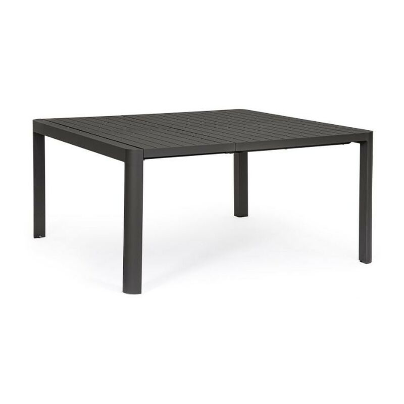 foto del prodotto tavolo da esterno allungabile kiplin antracite con struttura in alluminio verniciato a polvere l 149 x p 149 x h 77,5 cm