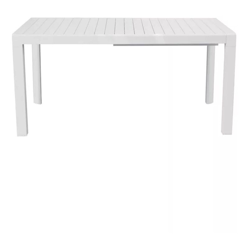 foto del prodotto tavolo da esterno allungabile solaria giacinto in alluminio bianco 100 150x150x77 cm