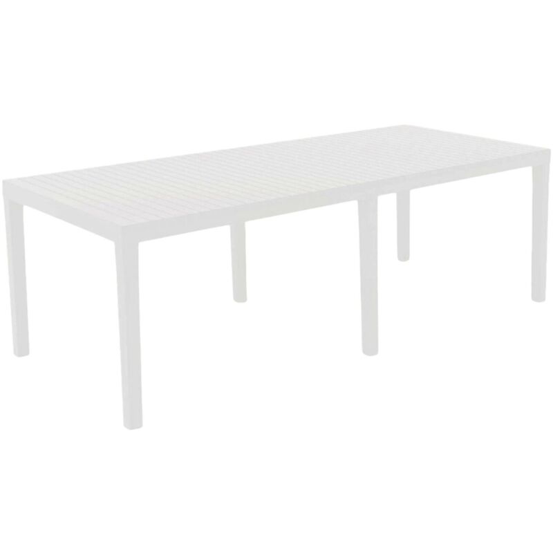 foto del prodotto tavolo da esterno arabesch, tavolo rettangolare allungabile da pranzo, tavolo da giardino estensibile, 100 made in italy, 150x90h72 cm, bianco