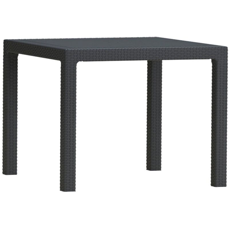 foto del prodotto tavolo da esterno capri, base per picnic, piano da pranzo da giardino, banco outdoor multiuso, 95x95 h75 cm, antracite dmora