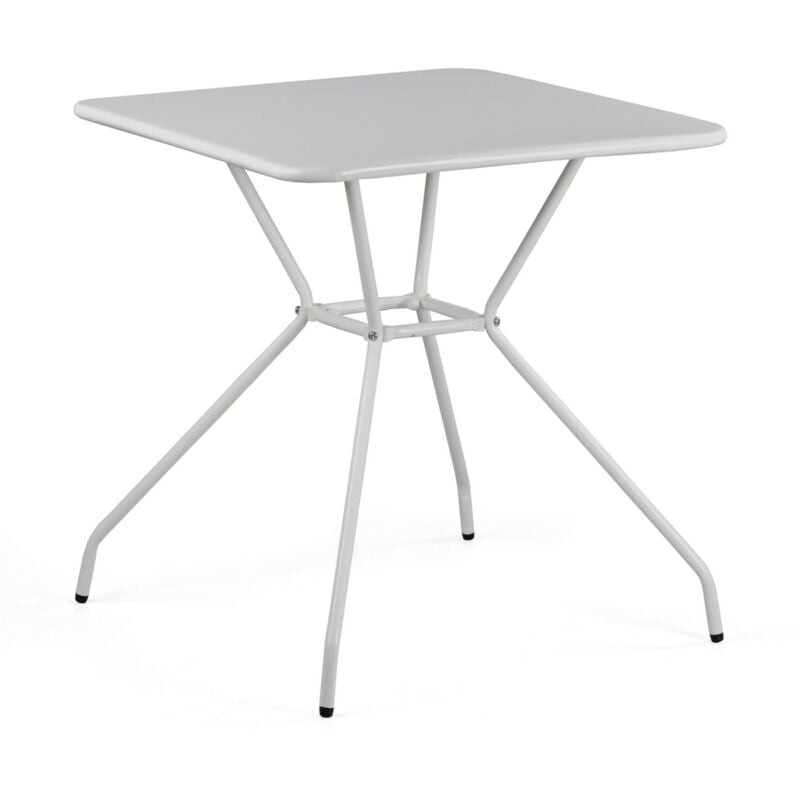 foto del prodotto tavolo da esterno in acciaio 70x70x73 cm, grigio