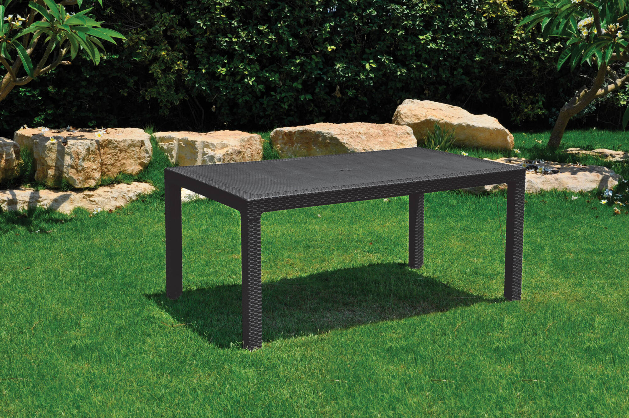 foto del prodotto tavolo da esterno pickering, base per picnic, piano da pranzo da giardino, banco outdoor multiuso, 95x161 h75 cm, antracite