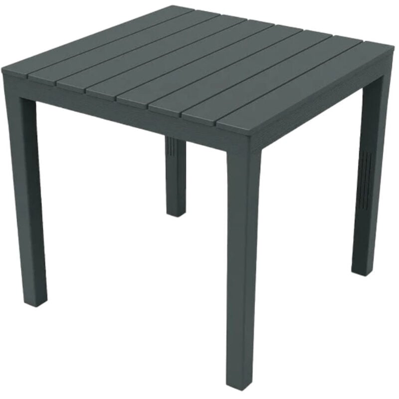 foto del prodotto tavolo da esterno quadrato componibile in polipropilene 78x78xh73 cm nero