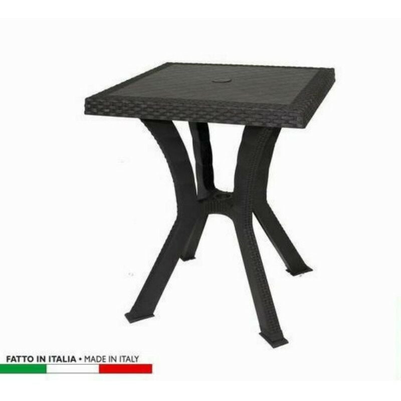 foto del prodotto tavolo da esterno quadrato rigoletto rattan caff cm 60 x 60