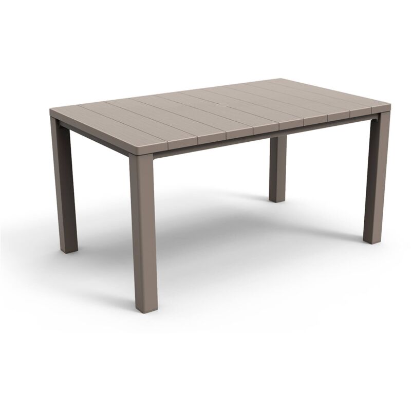 foto del prodotto tavolo da esterno quiliano, base per picnic, piano da pranzo da giardino, banco outdoor multiuso, 147x90 h75 cm, tortora dmora