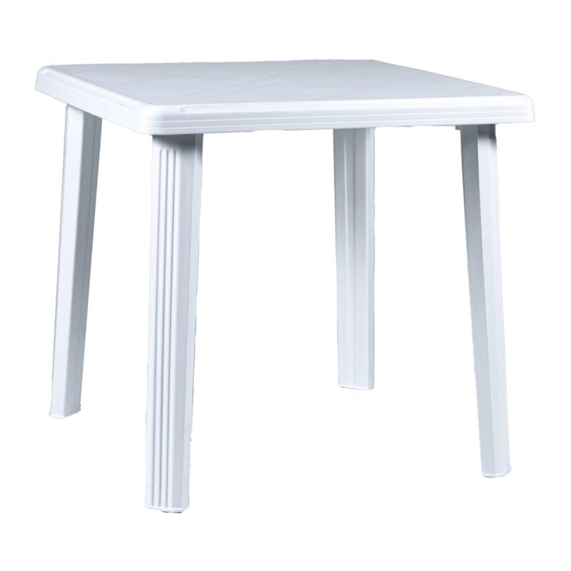foto del prodotto tavolo da esterno rodi in polipropilene bianco 75x75x73 cm