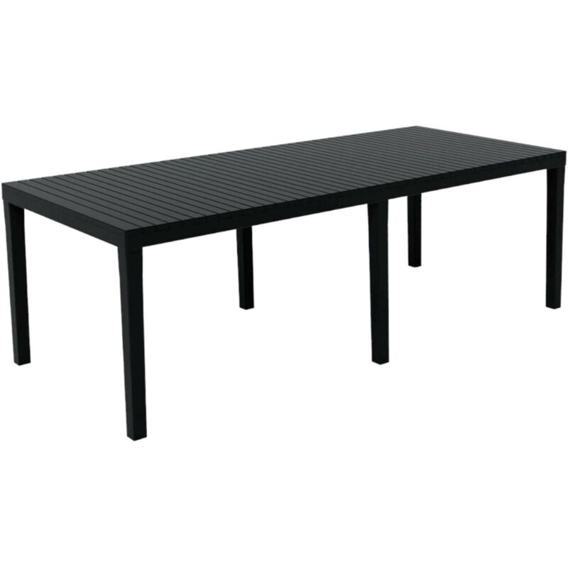 foto del prodotto tavolo da esterno susa, tavolo rettangolare allungabile da pranzo, tavolo da giardino estensibile, 100% made in italy, 150x90h72 cm, antracite, con imballo rinforzato - dmora