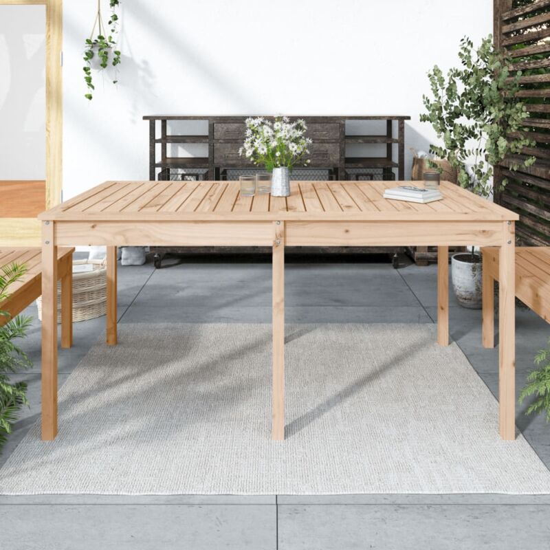 foto del prodotto tavolo da giardino 159,5x82,5x76 cm in legno massello di pino vidaxl