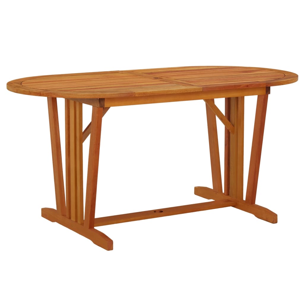 foto del prodotto tavolo da giardino 160x85x75 cm in legno massello di eucalipto cod mxl 34215