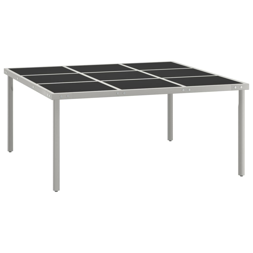 foto del prodotto tavolo da giardino 170x170x74,5 cm in vetro e acciaio cod mxl 34110